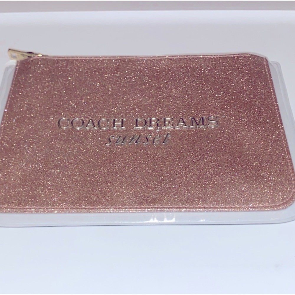 Coach dreams sunset fragrance slim cosmetic pouch w/ coach shopping bag